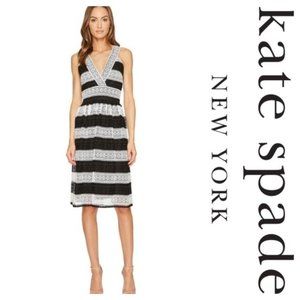 Kate Spade V-Neck Lace Midi Dress